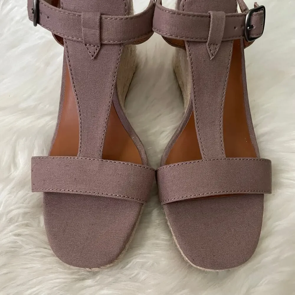 Lucky Brand Sandals Womens Size‎ 10 Brown Millinda Espadrille Wedge Strappy NEW